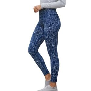 Intro Love The Fit Leggings High Rise Tummy Control Blue Gray Abstract XL NWOT